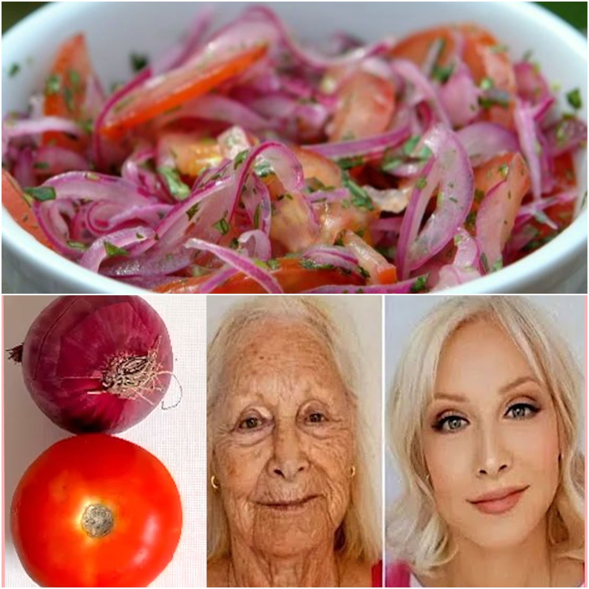 Red Onion and Tomato for Youthful Skin