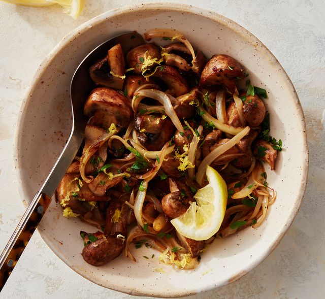 Air Fryer Mushrooms and Onions
